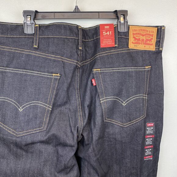 Levi's jeans men's 44x32 blue dark raw 541 athletic big tall NWT‎ - Picture 4 of 13